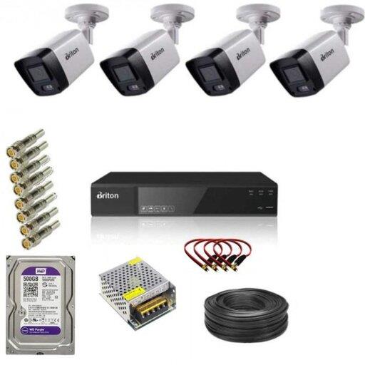 پکیج 4 دوربین مداربسته برایتون سری اقتصادی